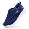 FitVille Diabetic Shoes for Men Extra Wide Slip-on Shoes for Swollen Feet Adjustable Walking Shoes for Elderly Foot Pain Relief Neuropathy - EasyTop Wings Navy Blue view 1