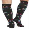 Cherokee Women's 10-15mmHg Compression Socks  Fun Print Knee Highs with Light Support, Soft Feel - PRINTSUPPORT, Plus, Bee Au-Some view 3