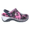 Anywear Zone Clogs - EVA-Cushioned Non Slip Work Shoes - Slip Resistant Work Shoes for Women & Men - Nursing Clogs with Back Strap - Electric Blooms - 7 Women/5 Men