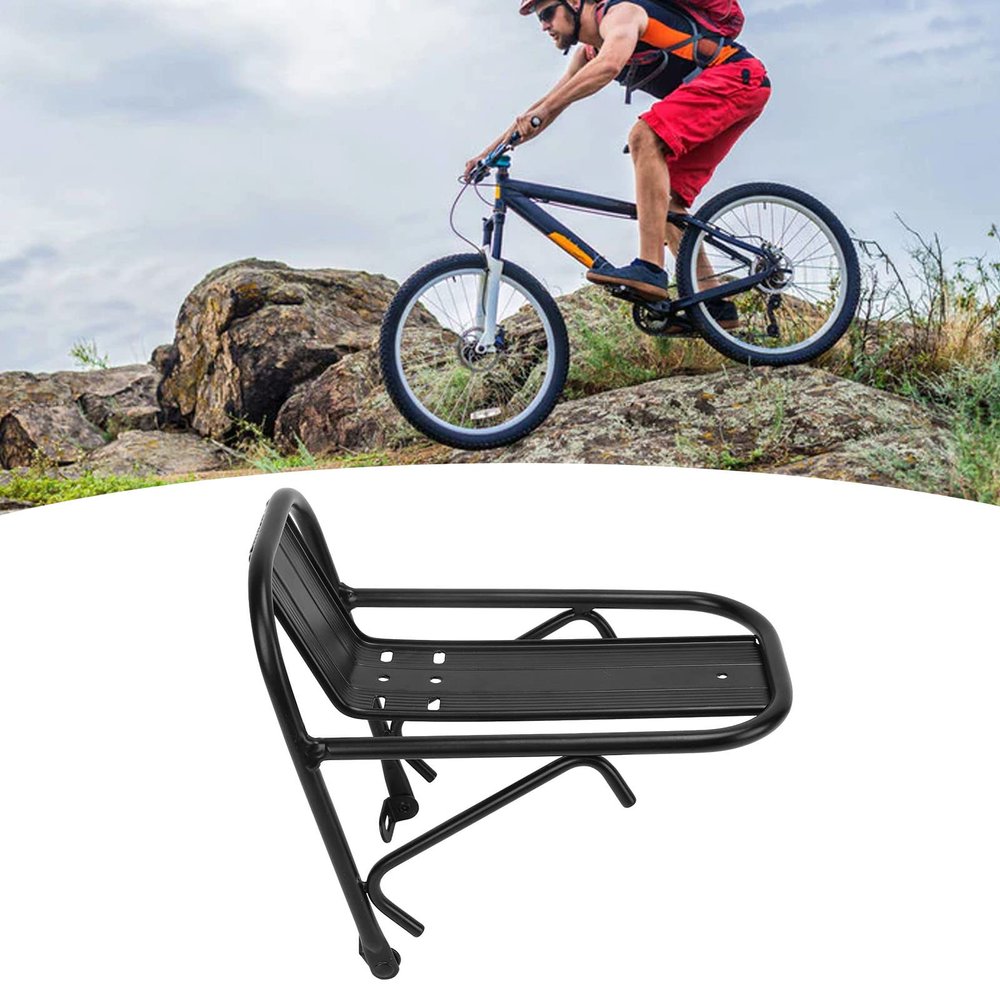 Bicycle Rack Moutain Bike Bicycle Front Rack, Bike Front Rack Aluminum Alloy Luggage Carrier Racks Mountain Bike Front Luggage Rack for Cycling