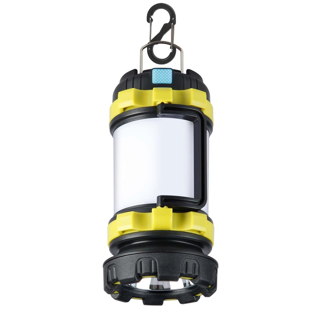 BOBKID 1 Pack Camping Lantern, Outdoor LED Camping Light, Rechargeable Flashlights with 1000LM, 6 Modes, IPX5 Waterproof Portable Emergency Camp Light for Hurricane Survival - Green
