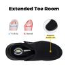 FitVille Diabetic Shoes for Men Extra Wide Slip-on Shoes for Swollen Feet Adjustable Walking Shoes for Elderly Foot Pain Relief Neuropathy - EasyTop Wings Black view 2