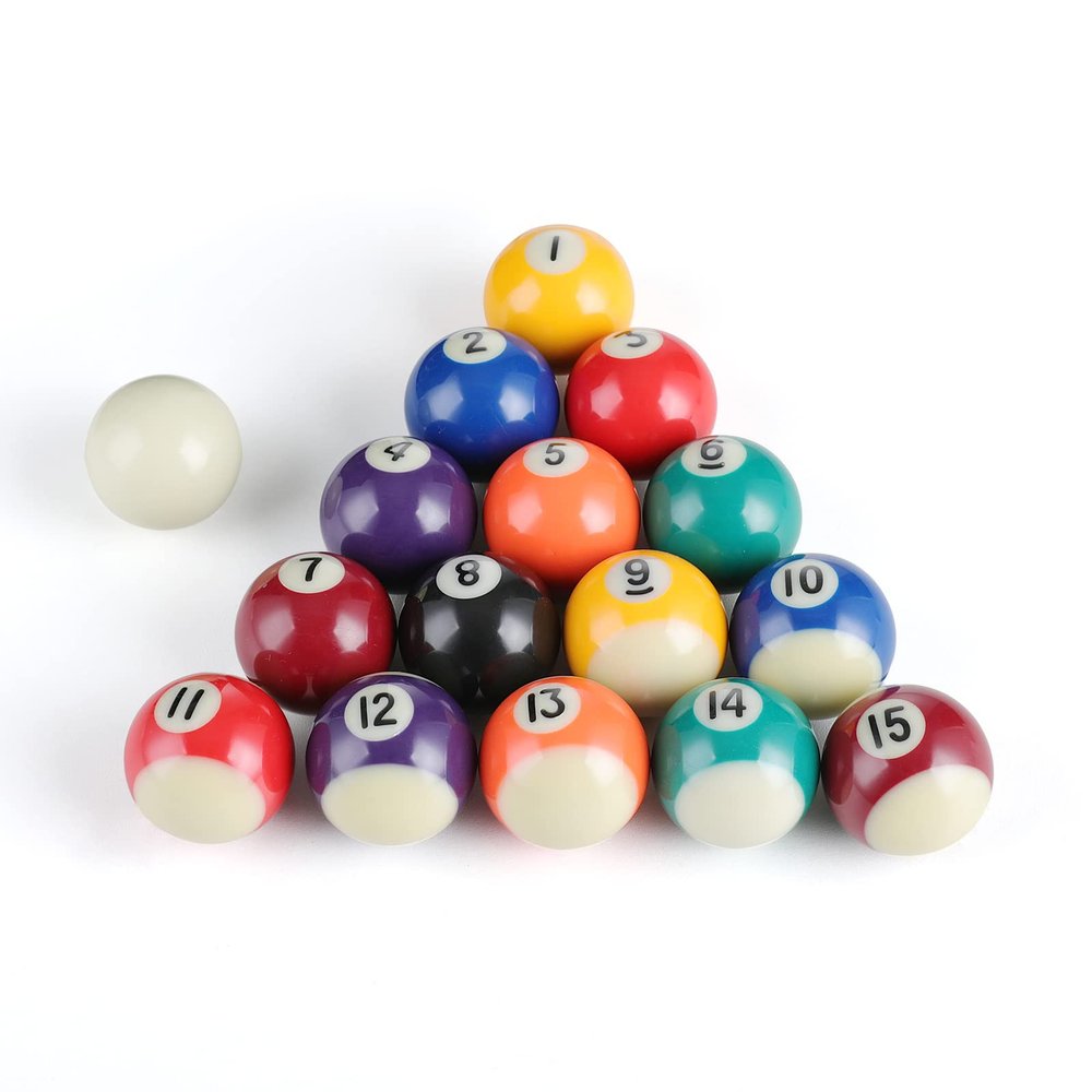 HMQQ Billiards Ball (1 1/2" Children Pool Ball with Complete 16 Ball Set, one Box)