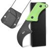 Ccanku C1294 Fixed Blade Knife,9Cr18Mov Blade G10 Handle EDC Tool Neck Knife for Outdoor, Camping, Hiking, Fishing with kydex Sheath (Green) view 1