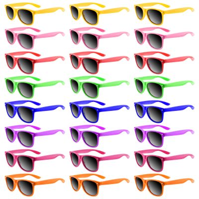MIAHART 48Pcs Kids Party Sunglasses Bulk Neon Colors Glasses for Summer Beach Pool Party Carnival Prizes Birthday Party Favors, 8 Colors