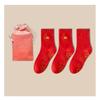 2023 New Year's Red Cotton Socks Lucky Socks, Chinese Traditional New Year Stockings for Men Women, 3 Pairs (Color : Red D/3 Pairs, Size : 36-44) view 1
