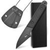 Ccanku C1295 Fixed Blade Knife,9Cr18Mov Blade G10 Handle EDC Tool Neck Knife with kydex Sheath for Outdoor, Camping, Hiking, Fishing(Black) view 1