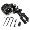 limaity Compound Bow Sights 5 Pin 0.019'' Fiber Optics Aluminum Machined Archery Sight for Compound Bow for Left and Right Hand (Short Pole) view 2