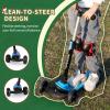 besrey Kick Scooter for Kids Ages 3-10, 3-Wheel Folding Scooter with Adjustable Height, LED Light Wheels, Extra Wide Deck for Outdoor Activities view 4