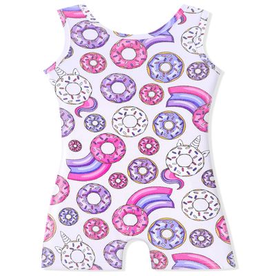 HOZIY Girl Leotards For Gymnastics Donut Light Purple Violet Apparel Clothes For Girls ,Little Kid8-10 Size 8-9 9-10 Year Old Biketard Tumbling Outfits Kids Costume Leotardos Para Gimnasia