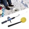 50cm Ice Fishing Rod Kit, Carbon Fiber Fishing Rod with Reel Hooks Spoon Storage Box for Winter Outdoor view 2