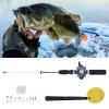 50cm Ice Fishing Rod Kit, Carbon Fiber Fishing Rod with Reel Hooks Spoon Storage Box for Winter Outdoor view 3