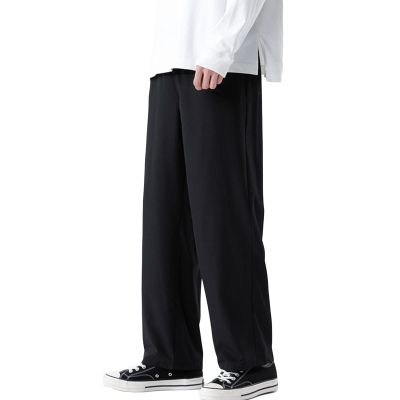 DGHM-JLMY Men's Sports Leisure Straight Baggy Pants Lightweight Jogging Stretch Golf Workout Pants Yoga Sweatpants Exercise (Black,Medium)