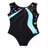 Yeahdor Gymnastics Leotards for Girls Shiny Metallic Ballet Dance Bodysuit Sleeveless Athletic Unitards Skating Dancewear Cyan 14 Years view 3