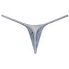 Botmois Men's Metallic Shiny Micro Swim Thong Sexy G-Strings Bikini Underwear Male Soft Contour Pouch Tangas 3-Pack(Grey) XL view 4
