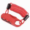 DAWOT Helmet Lock, Helmet Bike/Motorcycle Lock Cable Anti-Theft Bicycle Locks Combination Lock Cycling Cable Lock for Travel Luggage Helmet(Red) view 1