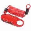 DAWOT Helmet Lock, Helmet Bike/Motorcycle Lock Cable Anti-Theft Bicycle Locks Combination Lock Cycling Cable Lock for Travel Luggage Helmet(Red) view 4