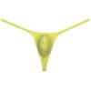Botmois Men's Metallic Shiny Micro Swim Thong Sexy G-Strings Bikini Underwear Male Soft Contour Pouch Tangas 3-Pack(Yellow,Light Blue,Purple) L view 2