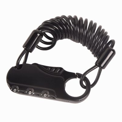 DAWOT Helmet Lock, Helmet Bike/Motorcycle Lock Cable Anti-Theft Bicycle Locks Combination Lock Cycling Cable Lock for Travel Luggage Helmet(Black)