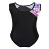 Yeahdor Gymnastics Leotards for Girls Shiny Metallic Ballet Dance Bodysuit Sleeveless Athletic Unitards Skating Dancewear Colorful Heart 14 Years view 2