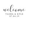 Custom Welcome with Names And Date Wall Decal - Wedding Names and Date Sticker For Living Room, Dining Room, Wedding Sign - Select Your Size & Color view 2