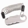 DAWOT Helmet Lock, Helmet Bike/Motorcycle Lock Cable Anti-Theft Bicycle Locks Combination Lock Cycling Cable Lock for Travel Luggage Helmet(Silver) view 1