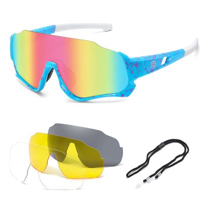 DUCO Polarized Kids Sunglasses Youth Baseball Sun Glasses Sports Teens Cycling Shades Boys Girls with 3 Lenses DK280