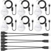 Funtery 6 Pcs USB LED Light Portable Light Bulb with USB Hanging Camping Light Splitter Cable for Camping Tent Garage Warehouse Car Truck Outdoor, 5W, 8.2ft view 1