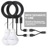 Funtery 6 Pcs USB LED Light Portable Light Bulb with USB Hanging Camping Light Splitter Cable for Camping Tent Garage Warehouse Car Truck Outdoor, 5W, 8.2ft view 3
