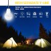 Funtery 6 Pcs USB LED Light Portable Light Bulb with USB Hanging Camping Light Splitter Cable for Camping Tent Garage Warehouse Car Truck Outdoor, 5W, 8.2ft view 4