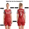 ORKY Customize Soccer Jersey, Women Sublimation Futbol Shirt Short Set, Breathable Personalize Team Outfit Glory(Red L) view 2