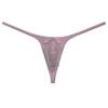 Botmois Men's Metallic Shiny Micro Swim Thong Sexy G-Strings Bikini Underwear Male Soft Contour Pouch Tangas 3-Pack(Seashell Pink) M view 2