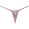 Botmois Men's Metallic Shiny Micro Swim Thong Sexy G-Strings Bikini Underwear Male Soft Contour Pouch Tangas 3-Pack(Seashell Pink) M view 4