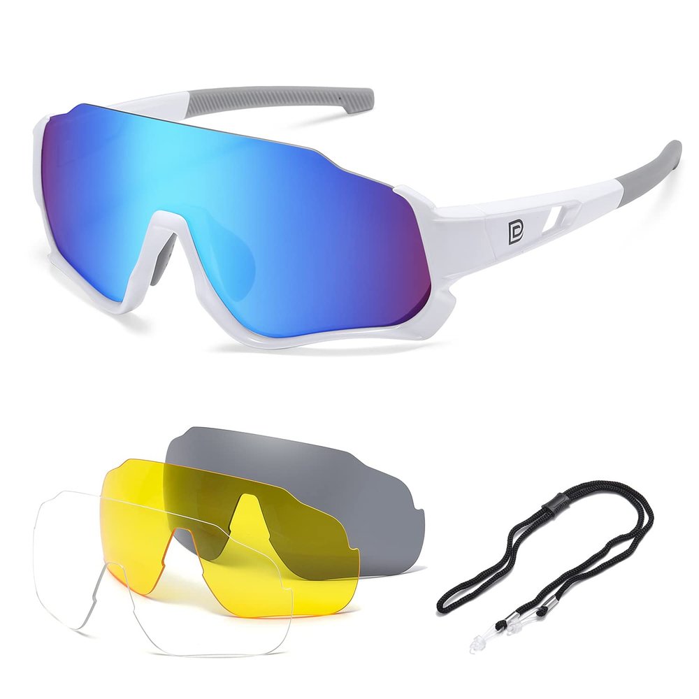 DUCO Polarized Kids Sunglasses Youth Baseball Sun Glasses Sports Teens Cycling Shades Boys Girls with 3 Lenses DK280