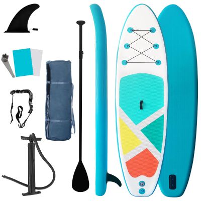 Inflatable Stand-Up Paddle Boards for Adults, QILEBA 10ft Extra Wide Stable Inflatable Yoga Paddleboard with Durable SUP Accessories, Fins, Adjustable Paddle, Pump, Leash, Ultra-Light Non-Slip Deck