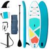 Inflatable Stand-Up Paddle Boards for Adults, QILEBA 10ft Extra Wide Stable Inflatable Yoga Paddleboard with Durable SUP Accessories, Fins, Adjustable Paddle, Pump, Leash, Ultra-Light Non-Slip Deck view 1