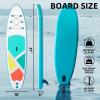 Inflatable Stand-Up Paddle Boards for Adults, QILEBA 10ft Extra Wide Stable Inflatable Yoga Paddleboard with Durable SUP Accessories, Fins, Adjustable Paddle, Pump, Leash, Ultra-Light Non-Slip Deck view 2