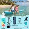 Inflatable Stand-Up Paddle Boards for Adults, QILEBA 10ft Extra Wide Stable Inflatable Yoga Paddleboard with Durable SUP Accessories, Fins, Adjustable Paddle, Pump, Leash, Ultra-Light Non-Slip Deck view 3