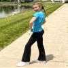 Stelle Girls, Little Kid Dance Bootcut High Waisted Bell Bottom Flare Leggings Yoga Pants Activewear (Black, 7-8 Years) view 3
