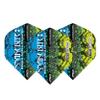 RED DRAGON Hardcore Peter Wright Snakebite Multi Snakeskin Blue Dart Flights - 3 Sets Per Pack (9 Dart Flights in Total) view 2