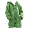 JEsilunmaMY Womens Chunky Winter Sweater Long Sleeve Button Up Warm Thicken Outwear Mid Long Oversized Pocket Cardigan Coat (Green,5X-Large) view 1