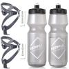 GEMFUL Bike Water Bottles with Bicycle Holder 750ml Mtb Cycling Squeeze 24 oz Sport Bottle 2 Pack view 1