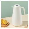 Thermal Carafe Kettle Double Walled Vacuum Jug with Temperature Display,Coffee Pot with Glass Liner Thermal Carafe Pot Water Kettle Insulated Flask Tea Carafe Keeping Hot Cold (Color : White, Size : view 1