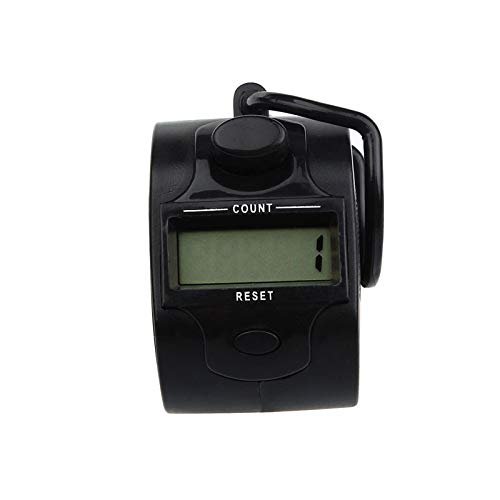 TopHomer Electronic Tally Counters, Manual Digital Counter with Finger Ring, Hand held Golf Clicker, Buddha Numbers Clicker (Black)