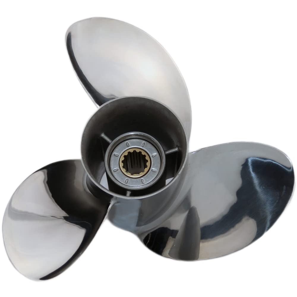 Boatman 10 3/8x14 Stainless Steel Outboard Propeller fit Honda Engines BF35 40 45 50/50A 60HP,13 Tooth Spline, RH