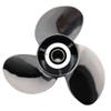 Boatman 12 1/4x9 Stainless Steel Outboard Propeller fit Honda Engines BF35 40 45 50/50A 60HP,13 Tooth Spline, RH view 3