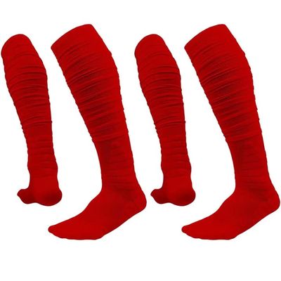 Hotfiary Scrunch Football Socks Extra Long Padded Football Socks with Ankle Support Knee High Athletic Socks for Youth Adult