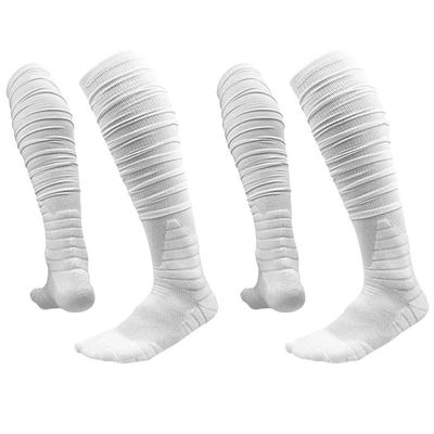 Hotfiary Scrunch Football Socks Extra Long Padded Football Socks with Ankle Support Knee High Athletic Socks for Youth Adult