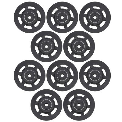 Dilwe 10Pcs / Set 95MM Universal Nylon Bearing Pulley Wheel Replacement Gym Fitness Equipment