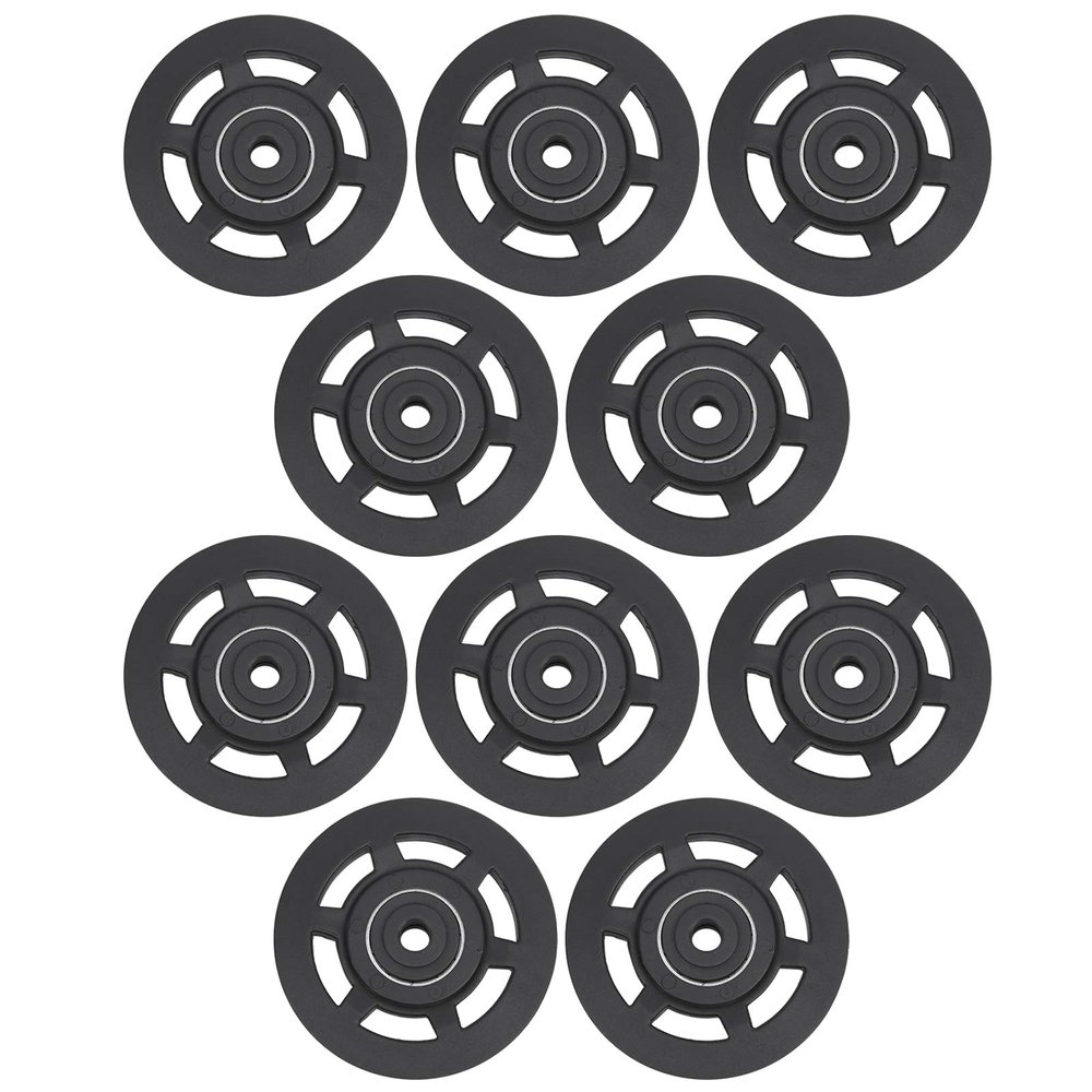 Dilwe 10Pcs / Set 95MM Universal Nylon Bearing Pulley Wheel Replacement Gym Fitness Equipment